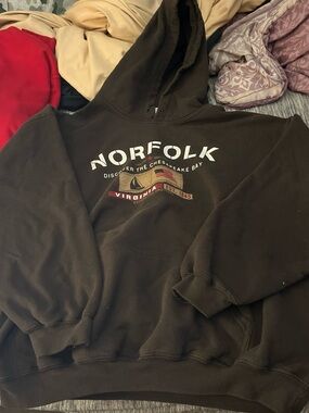 Norfolk Graphic Brown Hoodie Sweatshirt - Men